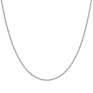 Elegant Silver Rope Chain Necklace